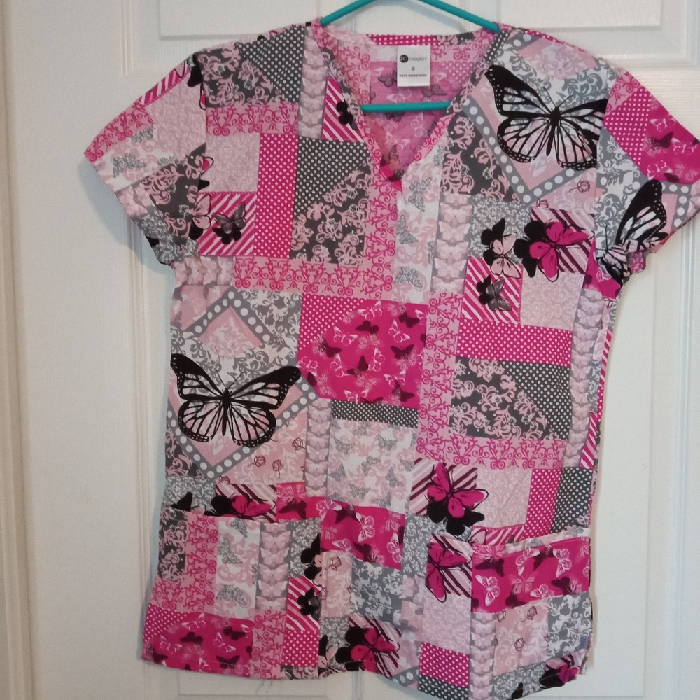NWOT 24|7 Comfort Scrub V Neck Scrub Top